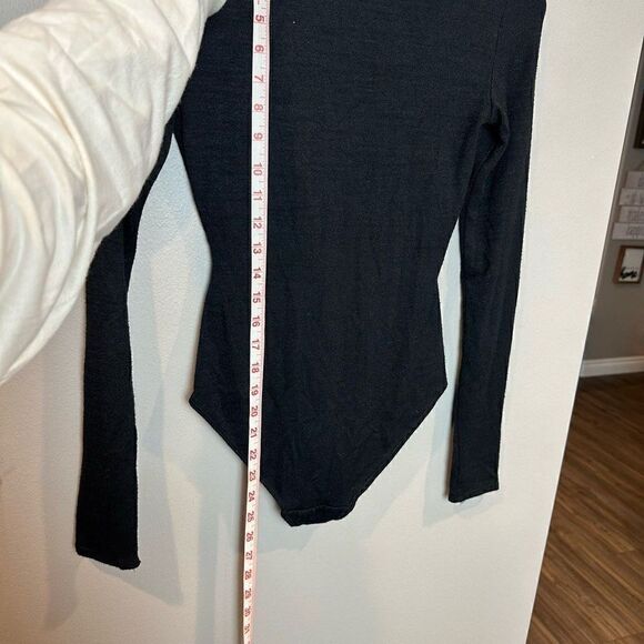 Wilfred Free Soft Sweater Wrap Black Bodysuit - Picture 5 of 5